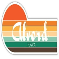 Alvord Iowa Sticker Retro Vintage Sunset City 70S Естетичен дизайн