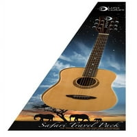 Luna saf pk safari muse пътуване акустична китара w тунер и концерт чанта safpk нов
