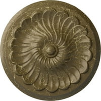 Екена Мелворк 1 4 од 1 4 П цвете спирала таван медальон, Ръчно рисувана Мисисипи кална пращене