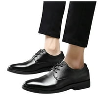 Wefuesd мъжки рокли обувки за мъже цвят солиден бизнес мода летен стил обувки кожени мъжки свободно време дишащи мъжки кожени обувки черно 43