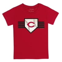 Детска мъничка червена тениска на червената база на Cincinnati Reds