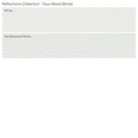 Колекция От Персонализирани Отражения, 2 Безжични Дървени Щори, Бял Пясък, 1 4 Ширина 48 Дължина