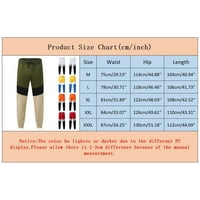 Мъжки ежедневни панталони Мъжки панталони за харема дишащ цвят, съвпадащ със спортни връзки за крак, дълги панталони с джобове