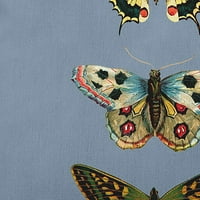 20 20 Просто Дейзи Пеперуди Вътрешна Външна Възглавница, Прашен Дим Синьо Количество 1