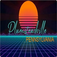Plumsteadville Pennsylvania Vinyl Decal Stiker Retro Neon Design