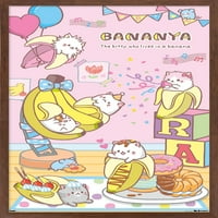 Bananya - Party Wall Poster, 14.725 22.375 рамки