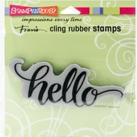 Stampendous Cling Stamp -big четка Hello