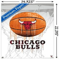 Чикаго Булс-стенен плакат за баскетболна стена с Пушкалки, 14.725 22.375
