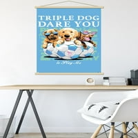 Джим Болдуин-тройно куче Предизвикай Стената плакат с магнитна рамка, 22.375 34