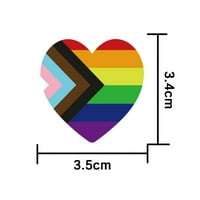 Гей гордост стикери Rainbow Heart във формата на сърце LGBT лепилни стикери