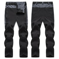 Tuphregyow Мъжки памучни панталони еластичен клирънс на открито рипстоп военни панталони много джобове солидни леки бързо сухи