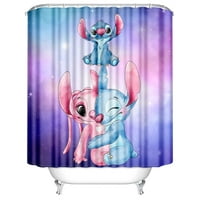 Lilo & Stitch Cartoon душ завеси за мода за завеси за баня, лесна грижа тъкан Детска завеса за баня за рожден ден сувенирни подаръци