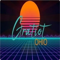 Gratiot Ohio Vinyl Decal Stiker Retro Neon Design