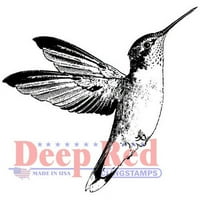 Deep Red Stamps Hummingbird