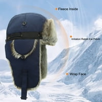 Жени мъже зимна шапка термична мека полезна пухкава фау заек козина жени мъже зимна шапка