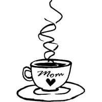 Гурме гумени печати ЛХ чаша за кафе на Мама залепени печати, 2. 4.75