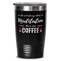 Медитация за пиене на кафе 20oz Tumbler Travel Mug забавна йога подарък идея