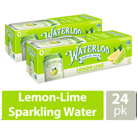 Waterloo Искряща вода, лимон-лайм, Fl oz, консерви