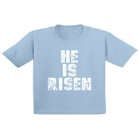 Неудобни стилове Той е възкръснала бебешка риза Исус риза за деца християнска тениска за момчета християнски ризи за момичета