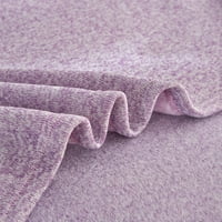 Плетено одеяло близнак с шам-меко одеяло от фланелка, лилаво бяло