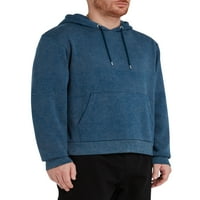 Студио Мъже & големи мъже киселина измиване Полар пуловер качулка суитчър, размери ХС-3ХЛ, мъжки качулки