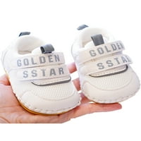 Welliumy Infant Flats Mesh Crib Shoes Меки маратонки с мека подметка ходене на ежедневни обувки Prewalker First Walkers Бежов