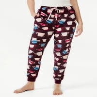 Джойспун Дамски плюшени панталони за сън, размери с до 3х