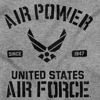 US Air Force USAF Power Wings Logo Мъжки графични тениски тийнейджъри Brisco Brands 5x