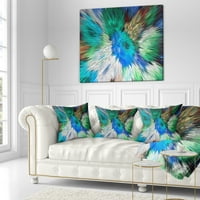 Дизайнарт екструдиране 3д плат цветя синьо - флорални хвърлят възглавница-18х18