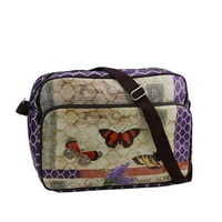 15 декоративни реколта стил лилаво пеперуда градина дизайн кръстосано тяло чанта чанта с каишка