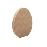 Papier -Mâché Chevron Egg, занаятчийски комплекти, - D плот, комплекти за занаятчийски декор, Великден, парче, кафяво