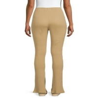 Кендъл + Кайли Дамски младежки вафлени долни панталони с наклонена черта