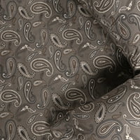 Superior Paisley Cotton Flannel Set, California King, Grey