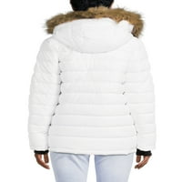 Швейцарска техника дамски и дамски плюс загърбен Соларбол пуфер палто с качулка, размери с-3х