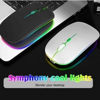 2.4GHz & Bluetooth мишка, акумулаторна безжична светодиодна мишка за vivo y също съвместима с телевизионен лаптоп Mac ipad Pro