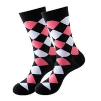 Печат чорапи за жени момичета геометричен печат цветен модел новост сладки чорапи f един размер