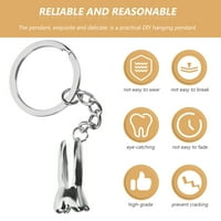 Frcolor зъбен ключодържател Creative Keychain Key Ring Backpack Ключ за окачване на декор за зъболекар подарък