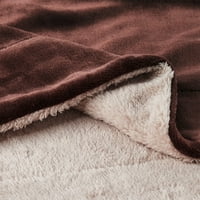 Поли руно Шерпа-Извънгабаритни Плюшени тъкани полиестер Шерпа руно Плътен цвят хвърлят от Съмърсет Начало