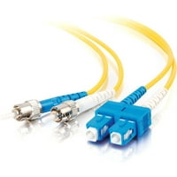C2G SC-ST OS Duple Singlemode PVC оптични кабели, жълт