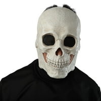 Начин за празнуване на възрастни с един размер Хелоуин маска костен цвят челюст-движение скелет скелет маска пластмасов костюм