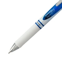 Pentel Energel Pearl прибираща се течна гел писалка, иглата със средна линия, синьо мастило, 2-pk