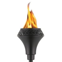 Марка Остров ЦАР Лесно инсталиране 65 тики Факел метал голям пламък Черен