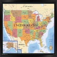 Карта - Стенни плакати на САЩ, 14.725 22.375