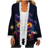 Bazyrey Halloween Summer Cardigans for Womensomable Casual Halloween Print Данте