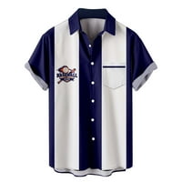 Ризи за мъже Лято ежедневно лесно се сдвояват с модна бейзболна риза с къси ръкави за мъжки ризи