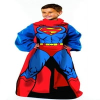 Уорнър Брадърс ДиСи Комикс Супермен, като Супермен Младеж удобен хвърляне одеяло с ръкави, 48 48