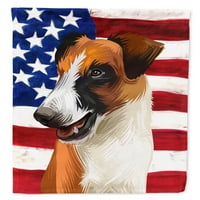 Fo terier гладко куче американски флаг флаг платно размери на къщата