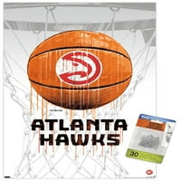 Атланта Хоукс - дрип Баскетбол стена плакат с пушките, 14.725 22.375