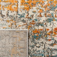 Madison Kebo Vintage Abstract Area Rug, Grey Orange, 4 '4' квадрат
