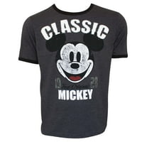 Мики Маус Мъжки сив класически тениска на Mickey Ringer-clarge